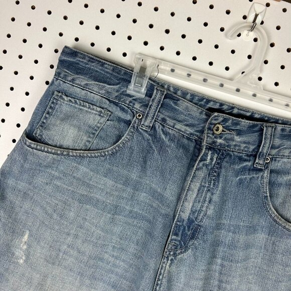 Rocawear Baggy Jean Shorts Sz 40 Light Wash Stash Jorts Wide Leg Skate Y2K - Picture 5 of 7